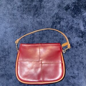 Chic Burgundy Leather Mini Bag